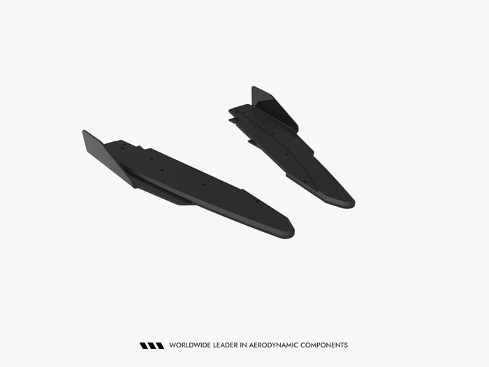 Maxton Design - Street PRO Rear Side Splitters + Flaps Ford Mustang Dark Horse Mk7