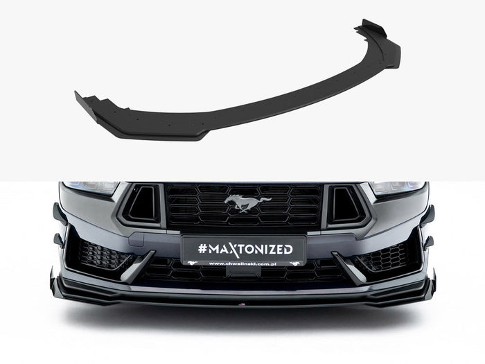 Maxton Design - Street PRO Front Splitter + Flaps Ford Mustang Dark Horse Mk7
