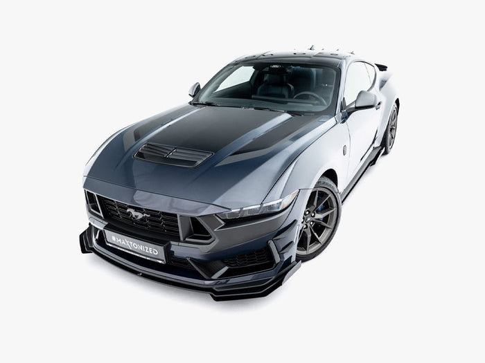 Maxton Design - Street PRO Front Splitter + Flaps Ford Mustang Dark Horse Mk7