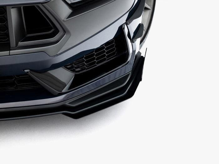 Maxton Design - Street PRO Front Splitter + Flaps Ford Mustang Dark Horse Mk7