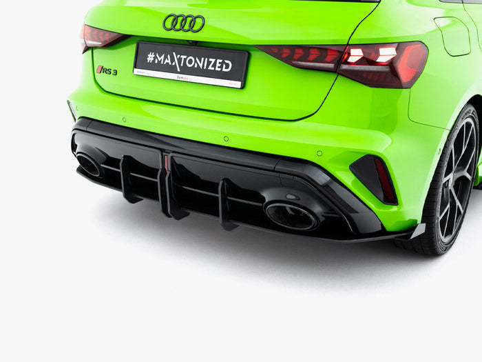 Maxton Design - Street PRO Rear Diffuser + Flaps Audi RS3 Sportback 8Y Facelift