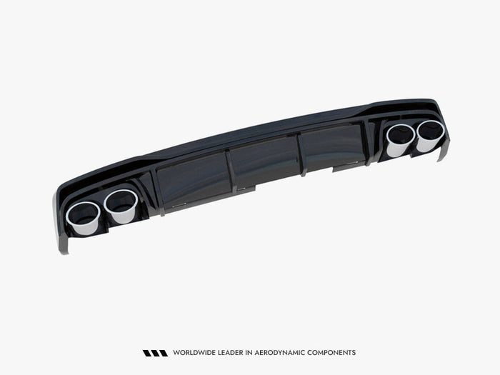 Maxton Design -  Rear Valance + Exhaust Ends Imitation Audi A6 S-Line / S6 C8 / C8 Facelift