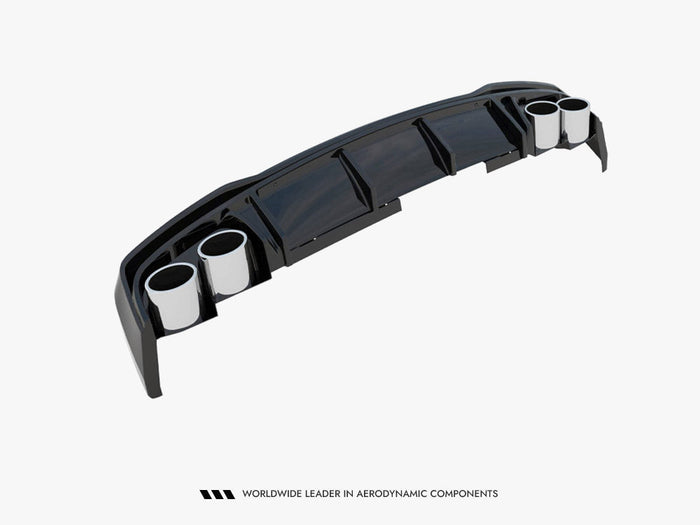 Maxton Design -  Rear Valance + Exhaust Ends Imitation Audi A6 S-Line / S6 C8 / C8 Facelift
