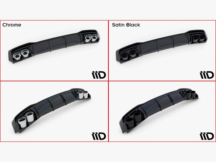 Maxton Design -  Rear Valance + Exhaust Ends Imitation Audi A6 Sedan / Avant C8 / C8 Facelift