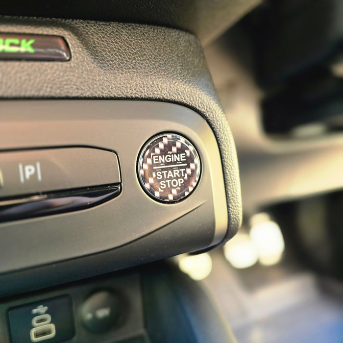 28mm "Engine Start Stop" Button Gel Badge