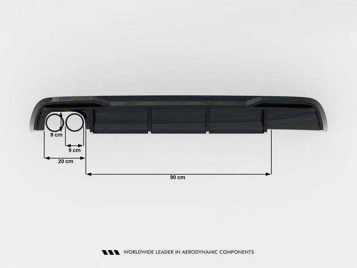 Maxton Design - Rear Valance Audi A5 Sportback 8T Facelift (Version with dual exhausts on one side)