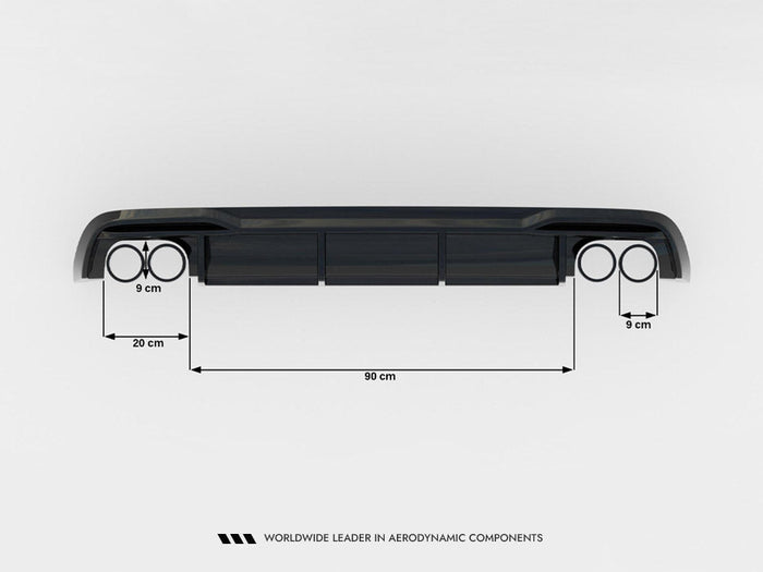 Maxton Design - Rear Valance Audi A5 Sportback 8T Facelift (Version with dual exhausts on both sides)