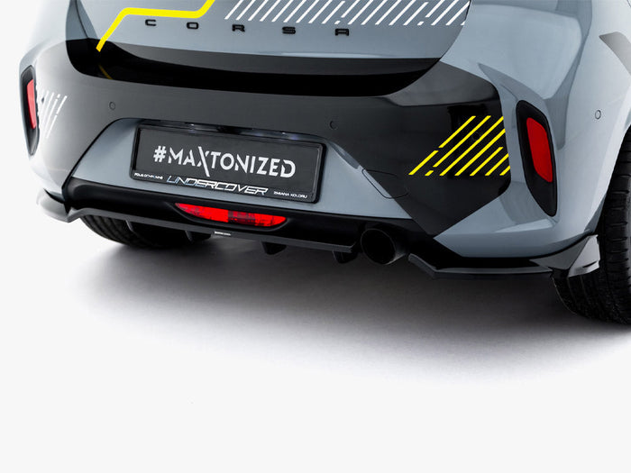 Maxton Design - Rear Splitter (Vertical Bars) Vauxhall / Opel Corsa F Facelift (Mk6 Facelift)