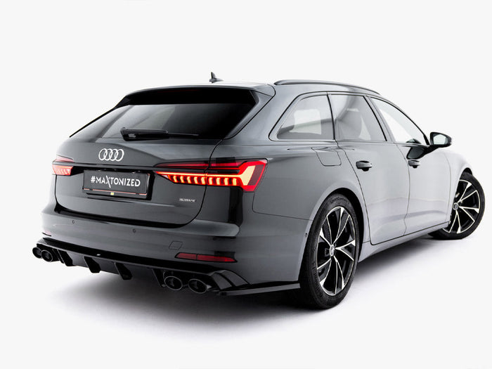 Maxton Design -  Rear Valance + Exhaust Ends Imitation Audi A6 Sedan / Avant C8 / C8 Facelift