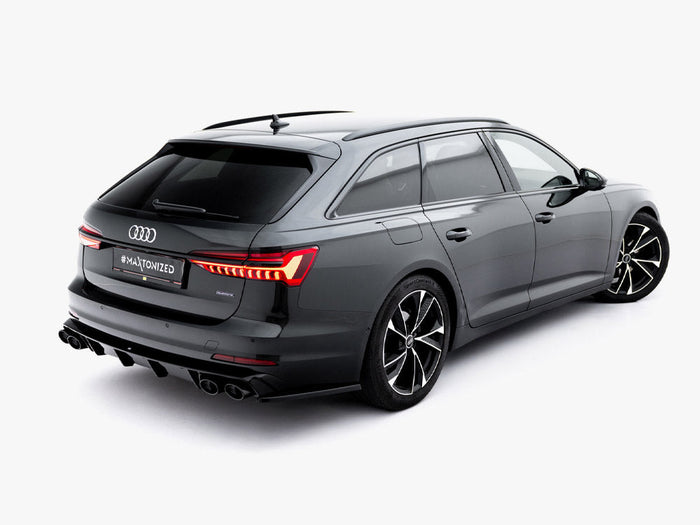 Maxton Design -  Rear Valance + Exhaust Ends Imitation Audi A6 Sedan / Avant C8 / C8 Facelift