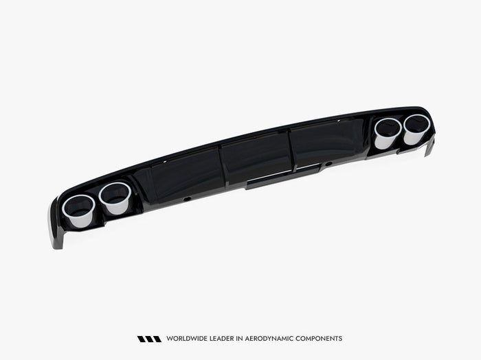 Maxton Design -  Rear Valance + Exhaust Ends Imitation Audi A6 Sedan / Avant C8 / C8 Facelift