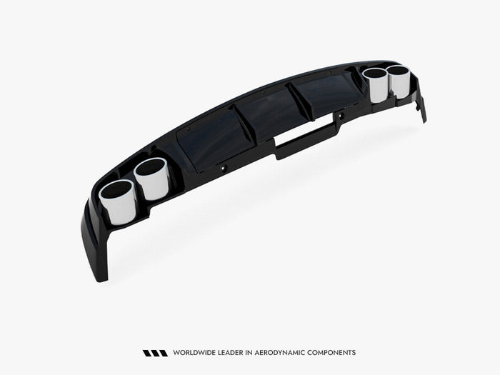 Maxton Design -  Rear Valance + Exhaust Ends Imitation Audi A6 Sedan / Avant C8 / C8 Facelift