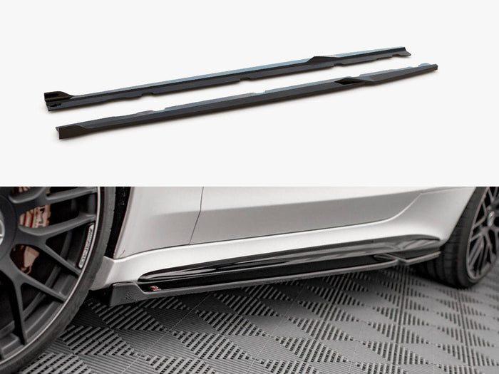 Maxton Design - SIDE SKIRTS DIFFUSERS V.2 MERCEDES-AMG C 63AMG COUPE C205 FACELIFT