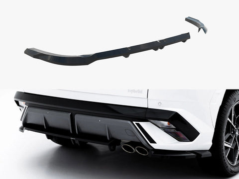Maxton Design - Rear Splitter (Vertical Bars) Hyundai Tucson N-Line Mk4 Facelift