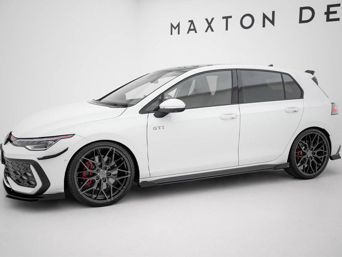 Maxton Design - STREET PRO SIDE SKIRTS DIFFUSERS + FLAPS VOLKSWAGEN GOLF GTI / GTE / GTI CLUBSPORT / R-LINE MK8