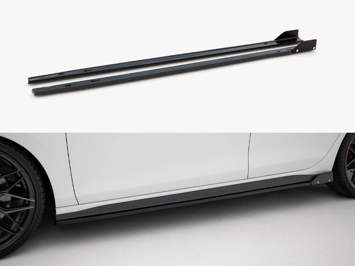 Maxton Design - SIDE SKIRTS DIFFUSERS V.2 + FLAPS VOLKSWAGEN GOLF GTI / GTE / GTI CLUBSPORT / R-LINE MK8