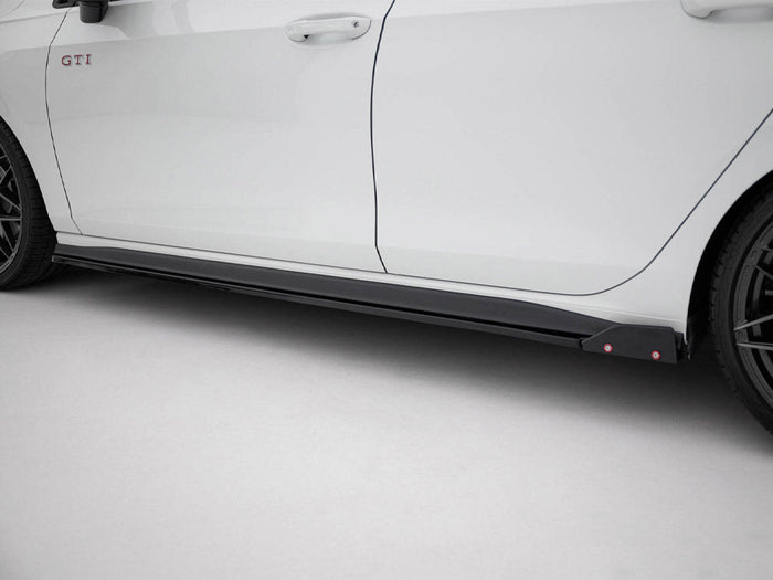 Maxton Design - SIDE SKIRTS DIFFUSERS V.2 + FLAPS VOLKSWAGEN GOLF GTI / GTE / GTI CLUBSPORT / R-LINE MK8