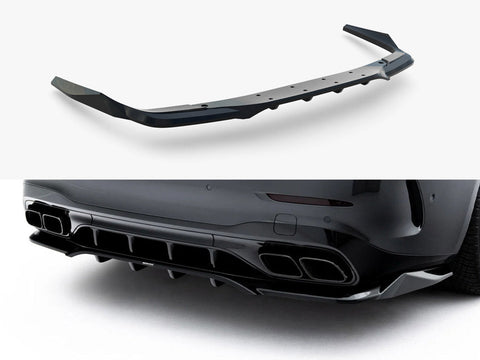 Maxton Design - Rear Splitter (Vertical Bars) Mercedes-AMG C63 Sedan / Estate W206 / S206