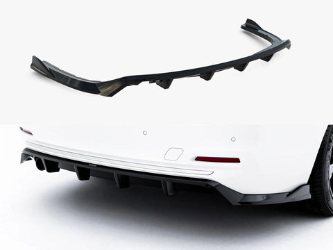 Maxton Design - Rear Splitter (Vertical Bars) BMW 3 Sportline Sedan / Touring F30 / F31