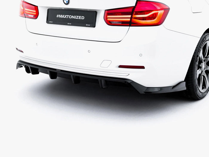 Maxton Design - Rear Splitter (Vertical Bars) BMW 3 Sportline Sedan / Touring F30 / F31