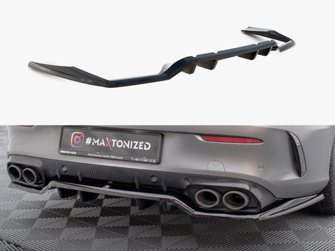 Maxton Design - Aftermarket  Rear Splitter (Vertical Bars) compatible with Mercedes-AMG C43 Coupe / Cabrio C205 Facelift / A205 Facelift