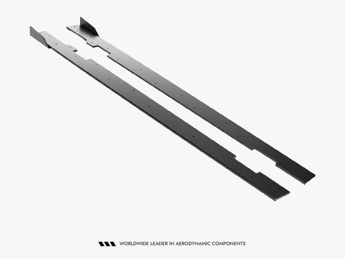 Maxton Design - Street PRO Side Skirts Diffusers + Flaps compatible with MINI Cooper John Cooper Works F66