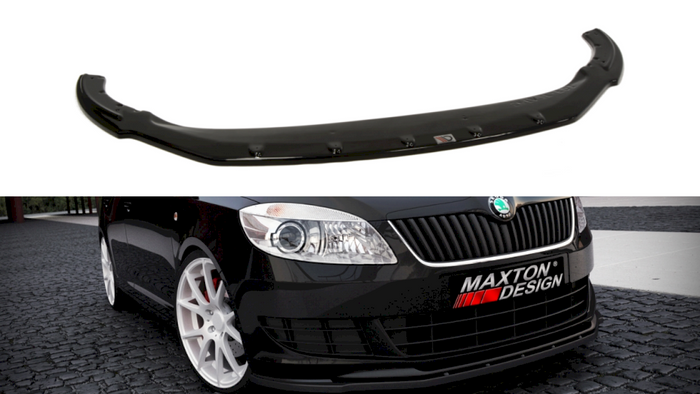 Maxton Design - FRONT SPLITTER SKODA FABIA II FACELIF MODEL, STANDARD BUMPER