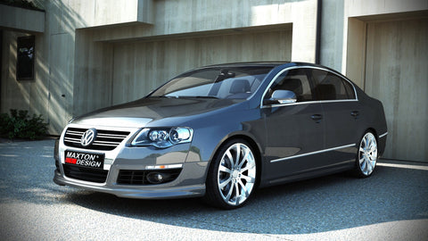 Maxton Design - FRONT BUMPER SPOILER VW PASSAT B6 ( R-LINE LOOK )