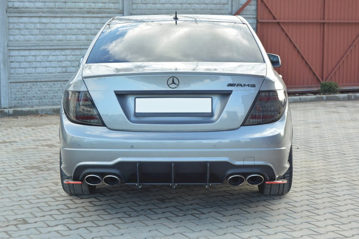 Maxton Design - MERCEDES C W204 AMG-LINE FACELIFT REAR DIFFUSER & REAR SIDE SPLITTERS