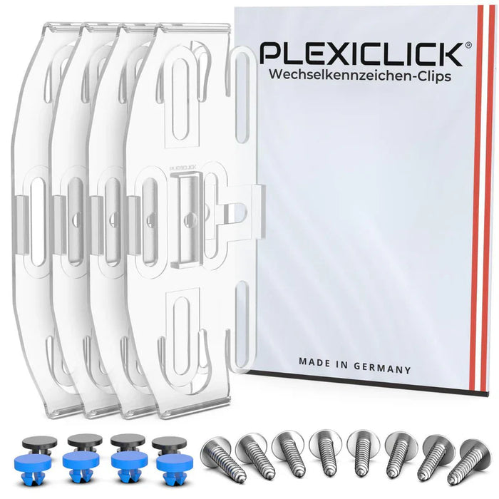 PlexiClick® - Invisible Number Plate Holder Clip