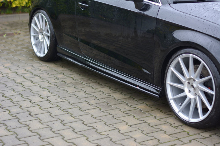 Maxton Design - SIDE SKIRTS DIFFUSERS AUDI S3 / A3 S-LINE 8V / 8V FL HATCHBACK