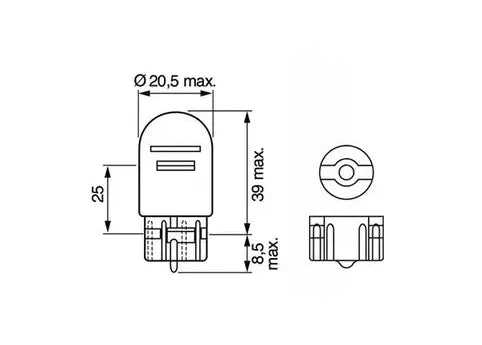 580 DRL Sidelight Bulbs – 6500K White | IllumiNite (7443 | T20 | W21/5w)