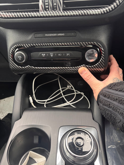 Carbon Fibre Look Climate Control Trim Cover for MK3 / MK3.5 Kuga | CEUK