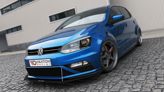 Maxton Design - Front Racing Splitter (with wings) Volkswagen Polo GTI Mk5 Facelift (2015-2017)