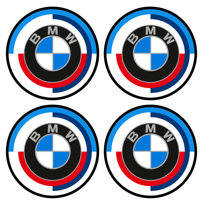 Wheel Centre Cap Gels (Set of 4) - BMW 50th Anniversary Logo