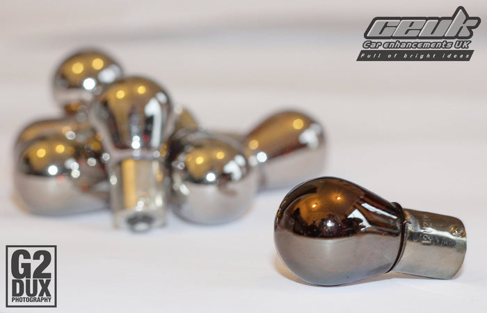 CEUK ChromoLite Mirror Indicator Bulbs | Offset Pin Amber Upgrade 581 (PY21w | 7507 | BAU15s)