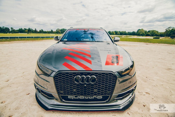 Maxton Design - FRONT RACING SPLITTER AUDI A6 C7 S-LINE (2 SPLITTERS = 1 SET) (2011-2014)