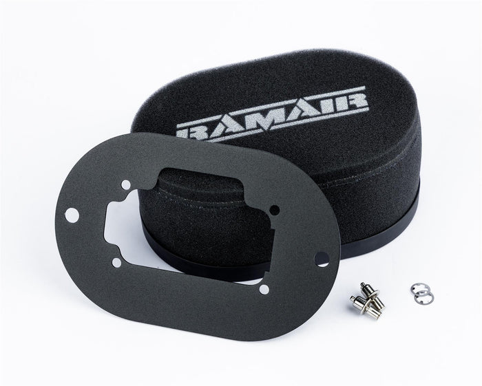 RS2V2-238-404 - Carb Air Filter With Baseplate Weber 32/36 DGV 100mm Internal Height - RAMAIR