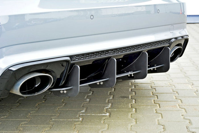 Maxton Design - REAR DIFFUSER AUDI RS3 8VA SPORTBACK PRE-FACELIFT (2015-2016)