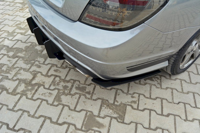 Maxton Design - MERCEDES C W204 AMG-LINE FACELIFT REAR DIFFUSER & REAR SIDE SPLITTERS