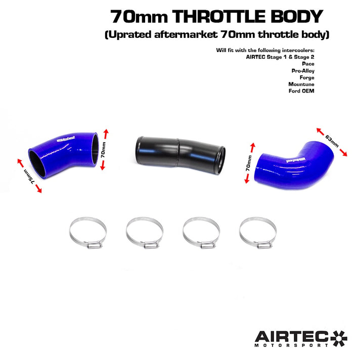 AIRTEC Motorsport 70mm Cold Side Boost Pipe for Mk2 Focus RS