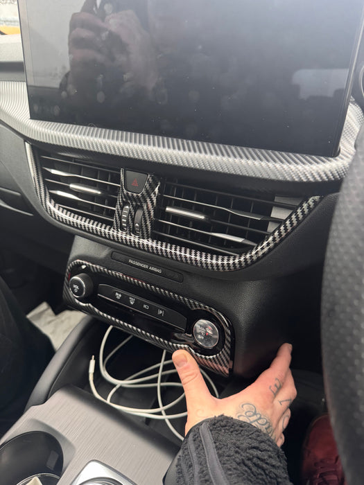 Carbon Fibre Look Air Vent Trim for MK3 / MK3.5 Kuga - Sync 4 Models Only | CEUK
