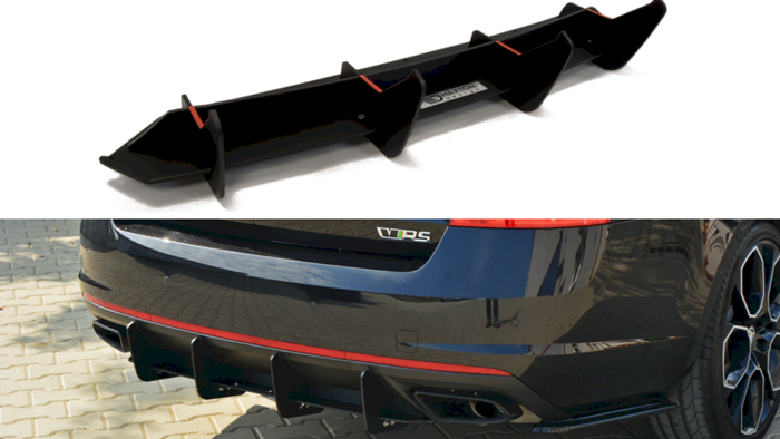 Maxton Design - REAR DIFFUSER SKODA OCTAVIA VRS MK3/ MK3.5 HATCHBACK/ ESTATE