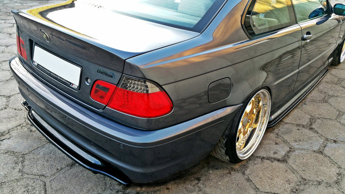 Maxton Design - CENTRAL REAR SPLITTER BMW 3 E46 MPACK COUPE (WITHOUT VERTICAL BARS)