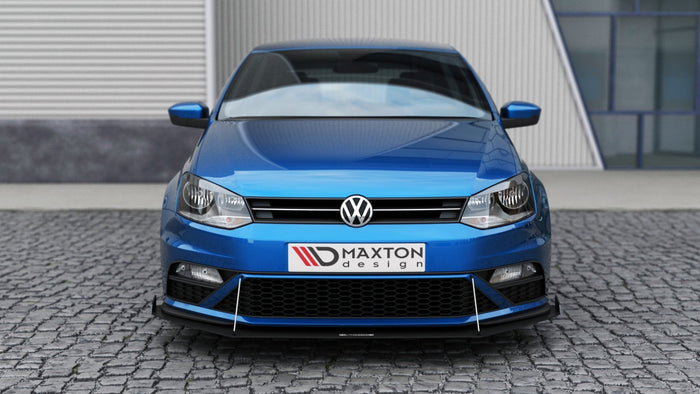 Maxton Design - Front Racing Splitter (with wings) Volkswagen Polo GTI Mk5 Facelift (2015-2017)