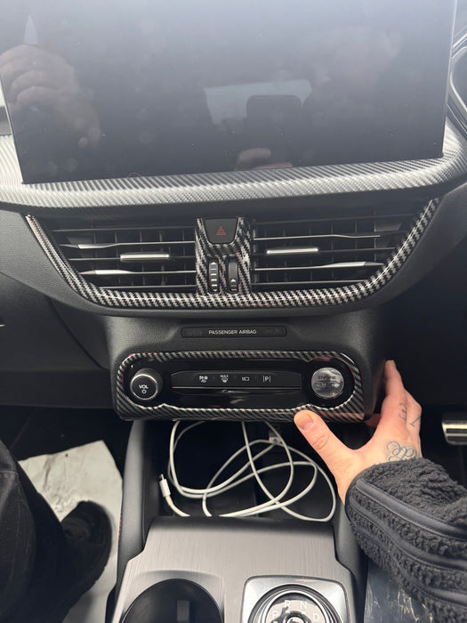 Carbon Fibre Look Climate Control Trim Cover for MK3 / MK3.5 Kuga | CEUK