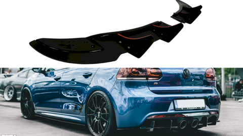Maxton Design - REAR SPLITTER VW GOLF MK6 R (CNC) (2008-2012)