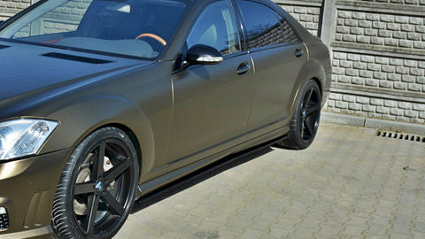 Maxton Design - SIDE SKIRTS DIFFUSERS MERCEDES S-CLASS W221 AMG LWB