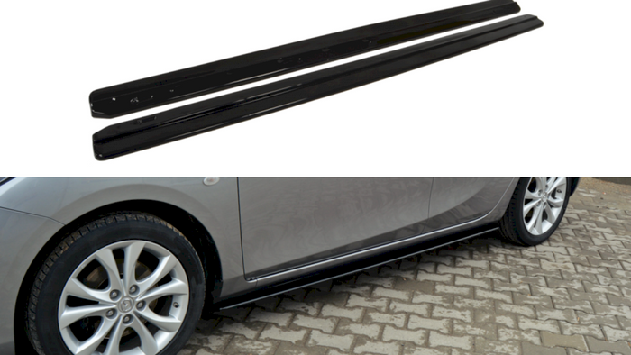 Maxton Design - SIDE SKIRTS DIFFUSERS MAZDA 3 MK2 SPORT (PREFACE)