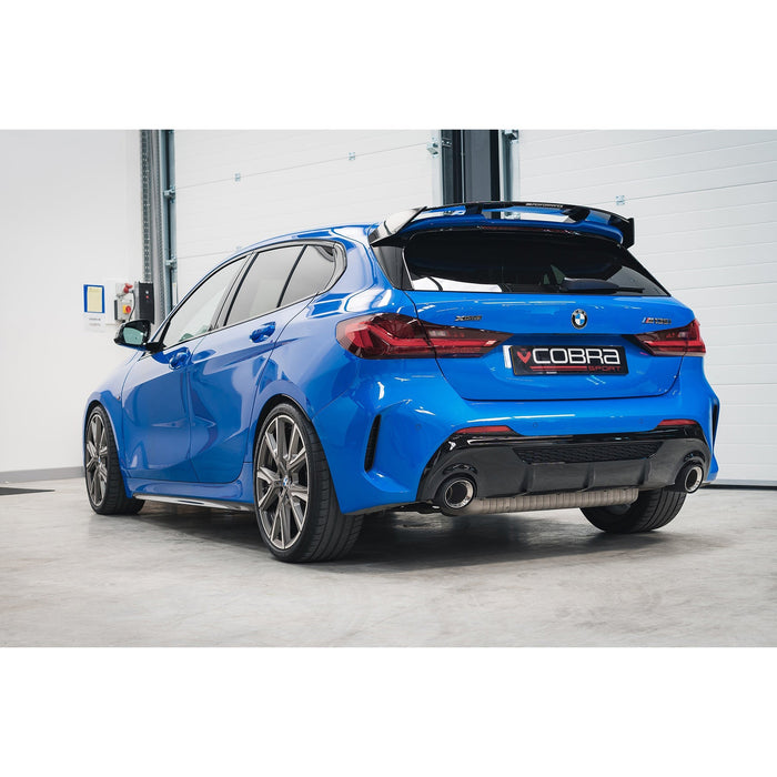 Cobra Exhausts - BMW M135i xDrive (F40) OEM Style M Performance Tips - Carbon Fibre Larger 4" Slip-on Replacement Tailpipes | Car Enhancements UK